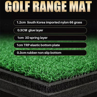 PGM Golf Driving Range Commercial 3D Hitting Mat 1.5M x 1.5M Spring Base 30KG DJD007