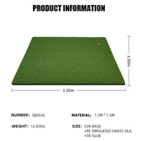 PGM GOLF 2.2CM Long Grass 1.5Mx1.5M Driving Range Practice Hitting Mat DJD036