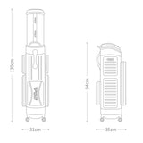 PGM GOLF Four Spinner Wheels Hard Shell Retractable Travel Cart Bag QB142