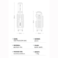 PGM GOLF Four Spinner Wheels Hard Shell Retractable Travel Cart Bag QB142