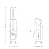 PGM GOLF Four Spinner Wheels Retractable Travel Cart Bag QB152