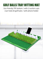 PGM GOLF Portable training Practice Hitting Mat with ball tray DJD034