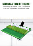 PGM GOLF Portable training Practice Hitting Mat with ball tray DJD034