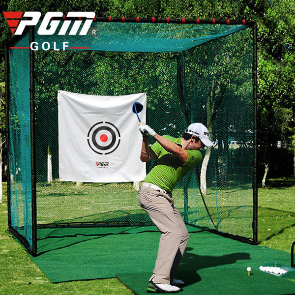 PGM Golf Freestanding Practice Hitting Net Cage 3Mx3Mx3M Home